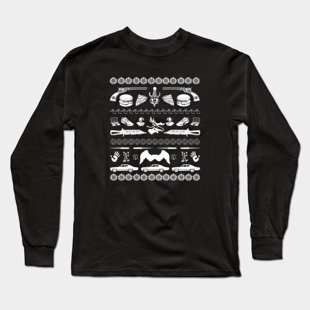 A Very Supernatural Christmas Long Sleeve T-Shirt by Den Tbd